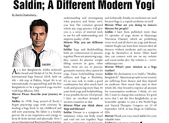 Saldin: A Diffirent Modern Yogi