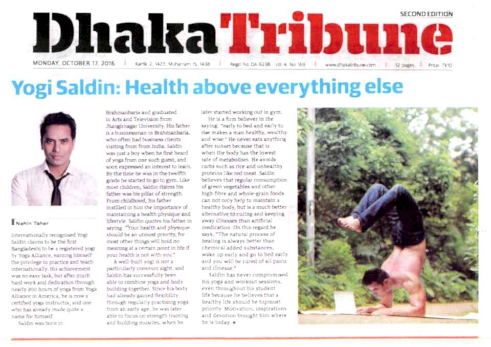 Yogi Saldin: Health above everything else