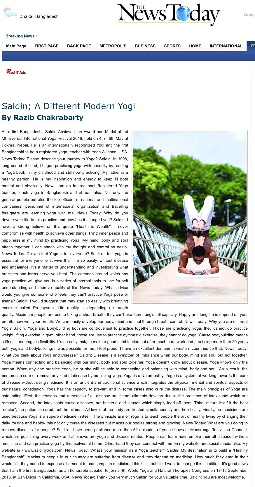 Saldin: A Diffirent Modern Yogi  2